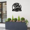 Custom Wolf Metal Wall Art,Personalized Howling Wolf Metal Sign, Wolf Metal Wall Decor, Personalized Name Sign,Tree Mountain Wolf Metal Art,Wildlife Metal Lover Gift, view 3