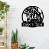 Custom Wolf Metal Wall Art,Personalized Howling Wolf Metal Sign, Wolf Metal Wall Decor, Personalized Name Sign,Tree Mountain Wolf Metal Art,Wildlife Metal Lover Gift, view 4