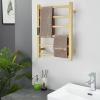 DUDYP Electric Heated Towel Warmer Rack Gold Bathroom Accessories, With Timer Wall Mounted Rail, 6 Bars Stainless Steel Drying Racks Home Radiator, Hardwired view 2