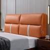 Headboard Wedge Pillow King Size Leather Upholstered Backrest Support Reading Pillow Removable Lumbar Pillow for Bunk Bed Daybed Bench Pillow,B,Wth headboard 78.7"/200cm view 1