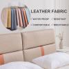 Headboard Wedge Pillow King Size Leather Upholstered Backrest Support Reading Pillow Removable Lumbar Pillow for Bunk Bed Daybed Bench Pillow,B,Wth headboard 78.7"/200cm view 2
