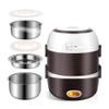 3 Layers Electric Heated Lunch Box Portable Food Warmer Loncheras Stainless Steel Containe 2L Rice Cooker Food Steamer view 1