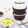 3 Layers Electric Heated Lunch Box Portable Food Warmer Loncheras Stainless Steel Containe 2L Rice Cooker Food Steamer view 3