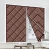 Thermal Insulated Window Curtain,Warm Windproof Partition Winter Cotton Drapes,Home Cold Protection Noise Reduction Covers Soundproof Blackout Privacy Screen,for Balcony Bedroom Kitchen (Color : A, view 1
