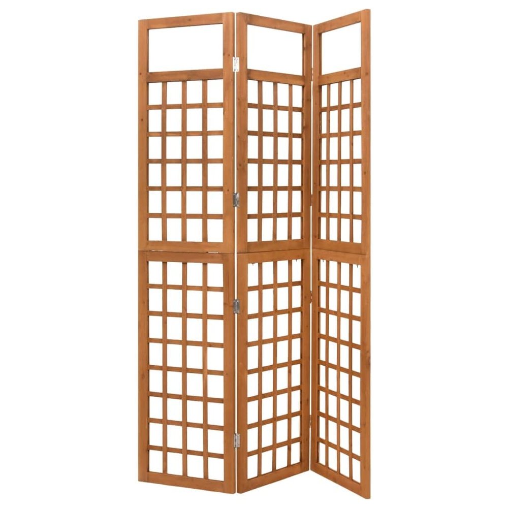 3-Panel Room Divider/Trellis,Room Divider Screen,Folding Privacy Screens,Decorative Screen Panels,Privacy Wall,Wall Dividers,Outdoor Room Divider,for Home, Office,Bedroom,Solid Fir Wood 47.6"x71.1"