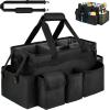 ZIOZERTT Cleaning Caddy Bag,Large Cleaning Supplies Organizer with Handle for Housekeepers, Black view 1