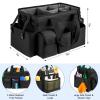 ZIOZERTT Cleaning Caddy Bag,Large Cleaning Supplies Organizer with Handle for Housekeepers, Black view 3