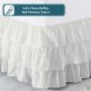 Full Bed Skirt  Multi Ruffled Ivory Bedskirt with 16" Drop  Hotel-Quality Dust Ruffle for Easy Fitting  Brushed Fabric (Ivory, Full Size) view 3