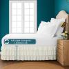 Full Bed Skirt  Multi Ruffled Ivory Bedskirt with 16" Drop  Hotel-Quality Dust Ruffle for Easy Fitting  Brushed Fabric (Ivory, Full Size) view 4