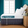 Full Bed Skirt  Multi Ruffled Dark Grey Bedskirt with 16" Drop  Hotel-Quality Dust Ruffle for Easy Fitting  Brushed Fabric (Dark Grey, Full Size) view 4