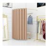 Clothing Store Fitting Room, Wall-Mounted Changing Room, Include Blackout Curtains, Golden Hanging Rod, Privacy Partition Cabin for Office Shopping Mall Retail Store (Color : Coffee, Size : 80x80) view 1
