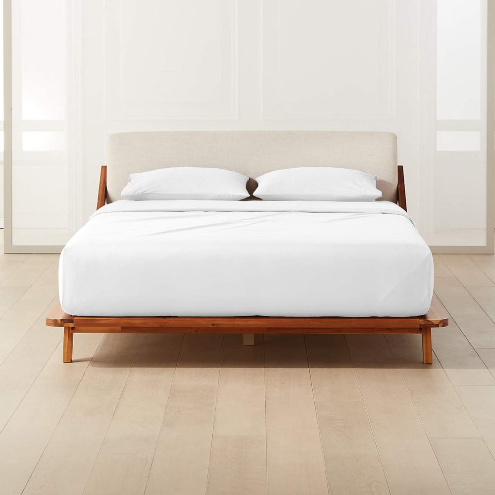 Maayu String Family XL Size Luxury 800 Thread-Count 100% Egyptian Cotton Bed Sheets Oversized Sheet Set Sateen Weave for Soft & Silky Feel Long Staple Cotton 15 Inch Deep-Pockets - Family XL, White