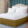 Full Bed Skirt  Multi Ruffled Taupe Bedskirt with 18" Drop  Hotel-Quality Dust Ruffle for Easy Fitting  Brushed Fabric (Taupe, Full Size) view 1