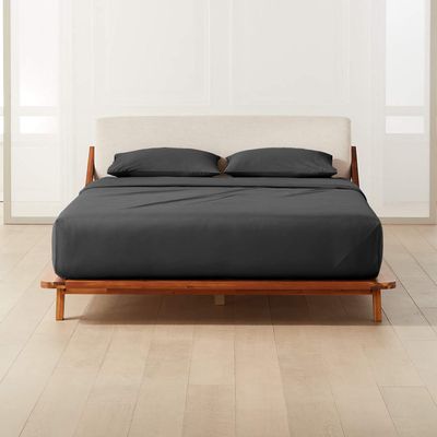 Maayu String Texas King Size Luxury 800 Thread-Count 100% Egyptian Cotton Bed Sheets Sheet Set Sateen Weave for Soft & Silky Feel Long Staple Cotton 18 Inch Deep-Pockets - Texas King, Dark Grey
