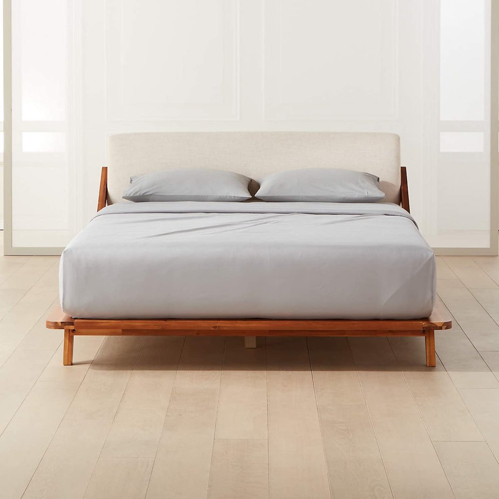 Maayu String Family King Size Luxury 800 Thread-Count 100% Egyptian Cotton Bed Sheets Sheet Set Sateen Weave for Soft & Silky Feel Long Staple Cotton 15 Inch Deep-Pockets - Family King, Light Grey