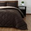 Bedding Castle Reversible Down Alternative 5 Pcs Comforter Set (Spanish Brown/Chatham Tan, Super King (100'' x 112'') 5 Pcs) 1 Comforter with 4 Pillowcase Soft Cotton 1000 Tc view 2