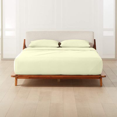 Maayu String Family King Size Luxury 800 Thread-Count 100% Egyptian Cotton Bed Sheets Sheet Set Sateen Weave for Soft & Silky Feel Long Staple Cotton 15 Inch Deep-Pockets - Family King, Ivory