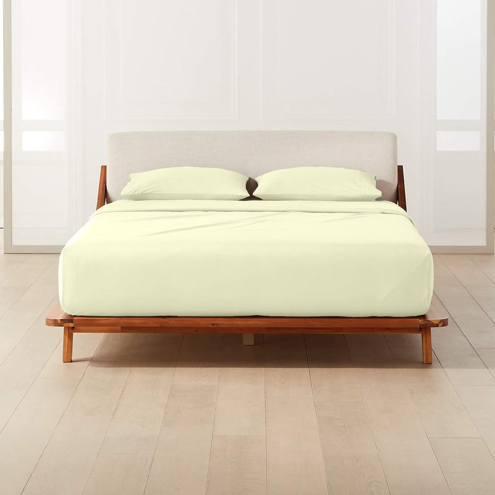 Maayu String Family King Size Luxury 800 Thread-Count 100% Egyptian Cotton Bed Sheets Sheet Set Sateen Weave for Soft & Silky Feel Long Staple Cotton 15 Inch Deep-Pockets - Family King, Ivory