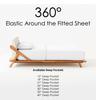 Maayu String Family King Size Luxury 800 Thread-Count 100% Egyptian Cotton Bed Sheets Sheet Set Sateen Weave for Soft & Silky Feel Long Staple Cotton 15 Inch Deep-Pockets - Family King, Ivory view 4