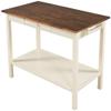 MNSSRN Open Kitchen Island, Removable Cutlery Trolley, Cozy Dining Table Extension, Rubberwood Dining Table with Drawers Small Place Towel Rail view 3