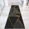 Runner Rug for Hallway Modern Washable Area Rug Corridor/Kitchen/Bedroom/Entryway/Stair Carpet Runner Mat 60cm/70cm/80cm/100cm Wide Black/Grey (Size : 2.6 ft x 3.3 ft) view 1