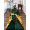 Contemporary Hallway Narrow Runner Rug 100/200/300/400/500/600cm Extra Long Carpet Indoor Corridor/Kitchen/Stair Runner Carpet Green/Gold/Black (Size : 2.6 ft x 6.6 ft) view 1
