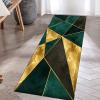 GRAPKS Contemporary Hallway Narrow Runner Rug 100/200/300/400/500/600cm Extra Long Carpet Indoor Corridor/Kitchen/Stair Runner Carpet Green/Gold/Black (Size : 3.3 ft x 4.9 ft) view 3