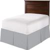 1 Piece Split Corners with Box Pleated Egyptian Cotton Bed Skirt 1000 Thread Count 14 Inch Drop Easy Fit Luxury Bedding Collection (Oversized Queen, Silver Grey) view 1