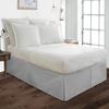 1 Piece Split Corners with Box Pleated Egyptian Cotton Bed Skirt 1000 Thread Count 14 Inch Drop Easy Fit Luxury Bedding Collection (Oversized Queen, Silver Grey) view 2