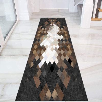 GRAPKS Long Carpet Runners for Hallway Modern Narrow Runner Rug Kitchen Floor, Corridor, Hall Entryway 60cm/70cm/80cm/100cm Wide Black/Brown/White (Size : 2.6 ft x 8.2 ft)