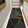 GRAPKS Runner Rug for Hallway Modern Washable Area Rug Corridor/Kitchen/Bedroom/Entryway/Stair Carpet Runner Mat 60cm/70cm/80cm/100cm Wide Black/Grey (Size : 2.3 ft x 11.5 ft) view 3