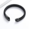 BIAIHQIE Cremation Jewelry Urn Bracelet for Ashes for Women Men Keepsake Memorial Cuff Bangle Braided Leather Wristband Bracelet for Men,18cm view 3