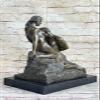 EUROPEAN BRONZE Eternal Idol by Rodin - 100% Bronze Sculpture on Marble Base - Nude Romance Love Artwork view 2