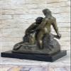 EUROPEAN BRONZE Eternal Idol by Rodin - 100% Bronze Sculpture on Marble Base - Nude Romance Love Artwork view 3