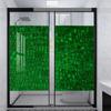 Green No Glue Frosted Privacy Film Stained Glass Door Film Alligator Skin Pattern Luxury Lifestyle Frosted Privacy Window Film Static Cling Decorative Window Abstract 35.4Wx78.7L-inch x2 Pcs view 2
