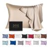 Mulberry Silk Pillowcase for Hair and Skin,Toddler Size Kids Silk Pillow Case with Hidden Zipper,Allergen Proof Dual Sides Soft Breathable Smooth Silk Pillow Cover(Toddler,Champagne) view 1