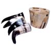 Ancient Style Drinking Viking Horns Set Of 4 Mead Ale Shot Glasses Multicolor Drinkware with Stand view 4