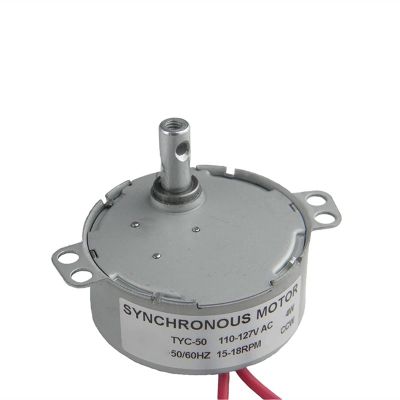 Pangyoo PYouo-DC Motor Electric Fireplace Motor, TYC-50 Synchronous Motor, 12V/110V/220V AC 0.8-1RPM 1.4RPM 15-18RPM, 4W Incubator Microwave Motor (Color : AC 12V, Number of Pcs : 0.8 1RPM CWCCW)