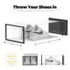 SEE SRPING XX-Large Shoe Storage Box Fit Size 14, Clear Plastic Stackable Shoe Organizer for Closet, Shoe Rack Sneaker Containers Bins Holders, Drawer Organize Unit, 12 Pack Black view 4