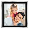 10x10 Frame with Mat - Silver 13x13 Frame Wood Made to Display Print or Poster Measuring 10 x 10 Inches with Black Photo Mat view 3