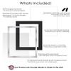 10x15 Frame with Mat - Silver 12x17 Frame Wood Made to Display Print or Poster Measuring 10 x 15 Inches with Black Photo Mat view 4