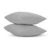 Pashmina 100% Egyptian Cotton Standard Pillowsham Set of 2 for Sleeping, Long-Staple Combed Cotton Breathable, Soft Sateen Weave Bed Pillow ( Silver Grey ) view 2