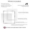 10x10 Frame with Mat - Silver 13x13 Frame Wood Made to Display Print or Poster Measuring 10 x 10 Inches with White Photo Mat view 4