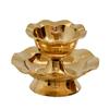 Anjali Enterprises Brass Akhand Jyoth Table Diya, Plate Design, 2.3 inches, Brass, Pack of 1 pc view 3