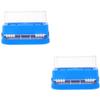 LALAFINA 2pcs Material Coated Stick Case Cotton Swab Box Vanity Accessory Bathroom Accessory Cosmetics Cotton Swab Organizer view 1