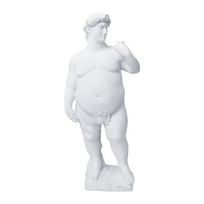Toyvian 1pc Fat David Statue Resin David Ornament Figurine s Statue Famous Sculpture Sketch Head Fat Sculpture White Bookshelf Desktop