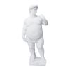 Toyvian 1pc Fat David Statue Resin David Ornament Figurine s Statue Famous Sculpture Sketch Head Fat Sculpture White Bookshelf Desktop view 1