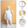 Toyvian 1pc Fat David Statue Resin David Ornament Figurine s Statue Famous Sculpture Sketch Head Fat Sculpture White Bookshelf Desktop view 4