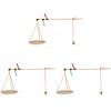 Yardwe 3 Pack Traditional Chinese Medicine herb Scale Old Traditional Goldsmith Weight Brass Weighing Scale Scale Small Handheld view 1