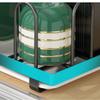 Cutting Board Rack Chopping Board Organizer, Compact Dish Drying Rack with Drainboard, Stainless Steel Plate Dish Drainer Rack, Kitchen Countertop Storage Organizer (2 pcs, Black) view 2